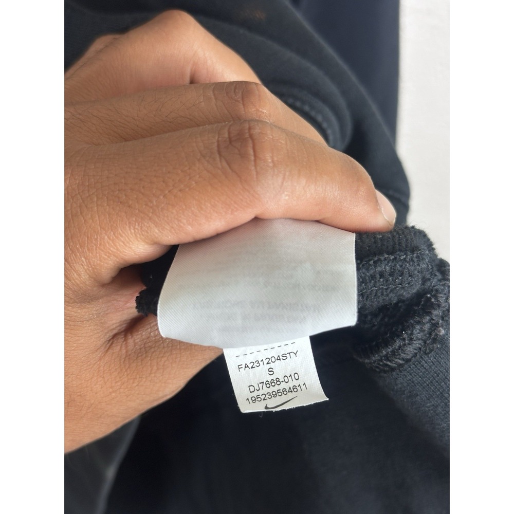 Nike Sportswear Essentials Women's Oversized Fleece Hoodie Black Size S - Picture 8 of 9
